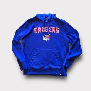 NHL ‘47 New York Rangers Blue Pullover Hoodie | Size Large